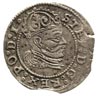 grosz 1582, Ryga, Gerbaszewski 2, moneta z końcówki blachy, niecentrycznie wybita
