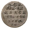 2 grosze srebrne (półzłotek) 1766, Warszawa, tarcza wąska, napisy rozstawione, Plage 243