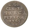 2 grosze srebrne (półzłotek) 1785, Warszawa, Plage 270. rzadkie