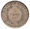 5 złotych 1831, Warszawa, Plage 272, moneta w pudełku GCN z certyfikatem MS 62, piękny egzemplarz,..