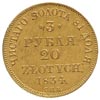 3 ruble = 20 złotych 1834, Petersburg, Plage 299, Bitkin 1075 R, Fr. 111, złoto 3.89 g, rysy w tle..