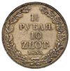 1 1/2 rubla = 10 złotych 1835, Petersburg, po 4 kępce liści 1 jagódka, korona szeroka, Plage 322, ..