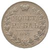 rubel 1842, Warszawa, z błędem w napisie ЗОЛОТНИКА, Plage 426, Bitkin -, rzadka moneta w cenniku B..