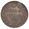 rubel 1846, Warszawa, odmiana z wieńcem o 7 kępkach liści, Plage 437, Bitkin 425, moneta w pudełku..