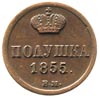 połuszka 1855, Warszawa, Plage 535, Bitkin 495 R, patyna