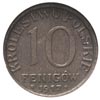 10 fenigów 1917/F, Stuttgart, Parchimowicz 6 b, napis otokowy bliżej obrzeża, moneta w pudełku GCN..