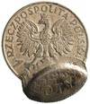 1 złoty 1932, Głowa Kobiety, odbitka technologiczna napisu PRÓBA, Parchimowicz P-131 d, moneta opi..