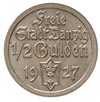 1/2 guldena 1927, Berlin, Koga, Parchimowicz 59 b, rzadszy rocznik, piękny egzemplarz