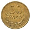 50 groszy 1957, na rewersie wklęsły napis PRÓBA, Parchimowicz P-210 b, nakład 100 sztuk, mosiądz 4..