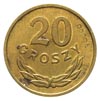 20 groszy 1957, na rewersie wklęsły napis PRÓBA, Parchimowicz P-208 a, nakład 100 sztuk, mosiądz 3..
