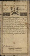 25 złotych 8.06.1794, seria B, Miłczak A3, Lucow 25 R2, znak wodny z emblematem firmowym, banknot ..