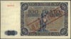 100 złotych 1.07.1948, SPECIMEN, seria AA 0000000, próba w kolorze niebieskim banknotu 100 złotych..