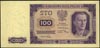 100 złotych 1.07.1948, bez oznaczenia serii i numeracji, próba druku banknotu w kolorze fioletowym..