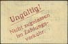 1 fenig 1.11.1923, znak wodny odwrócony, na stronie odwrotnej nadruk: Ungültig! Nicht zugelassen i..