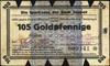Gdańsk, 105 goldfenigów 19.10.1923, z błędem \1 dolar = 24 fenigi\" i 420 goldfenigów 22.10.1923