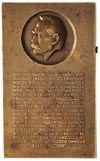 Józef Piłsudski, plakieta sygnowana J. Aumiller, 1931, z podstawką, brąz 61x102 mm, nakład ponad 4..