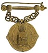 Aleksander II 1855-1881, odznaka sołtysa guberni kaliskiej, 19.02.1864, z zawieszką na łańcuchu, m..