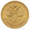 10 rubli 1902 / A-P, Petersburg, złoto 8.59 g, K