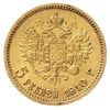 5 rubli 1910 / Э-Б, Petersburg, złoto 4.29 g, Kazakov 377, rzadki rocznik