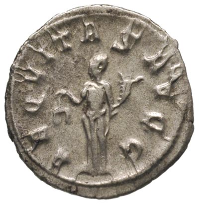 Filip I Arab 244-249, antoninian 244-247, Rzym, Aw: Popiersie cesarza w prawo, Rw: Aequitas w stojąca w lewo, trzymająca wagę i róg obfitości, RIC 27b, ładny portret