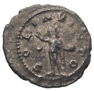 Makrianus 260-261, antoninian bilonowy, Antiochia, Aw: Popiersie cesarza w prawo, Rw: Sol stojący w lewo z uniesioną ręką, w drugiej ręce trzyma glob, w polu z lewej gwiazdka, RIC 11 (R2), patyna, bardzo rzadki