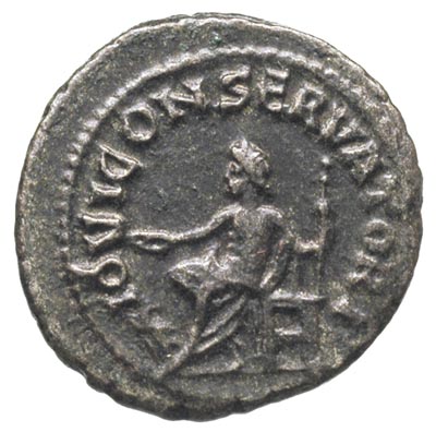 Quietus 260-261, antoninian bilonowy, Antiochia, Aw: Popiersie cesarza w prawo, Rw: Jowisz siedzący  na tronie w lewo, trzymający paterę i berło, u stóp orzeł, RIC 6 (R2), ciemna patyna, bardzo rzadki