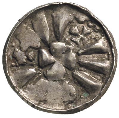 Saksonia, denar krzyżowy wczesna emisja koniec X w., srebro 1.16 g, CNP 374