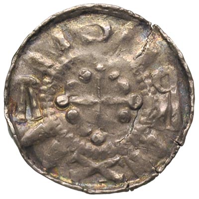 Saksonia, denar krzyżowy, srebro 1.24 g, CNP typ