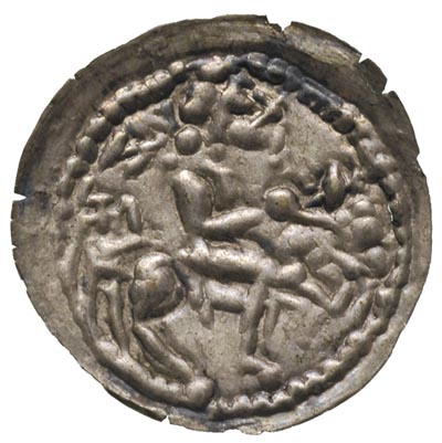 Mieszko III 1173-1201, brakteat; Postać na koniu