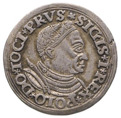 trojak 1532, Toruń, moneta z aukcji Münzen und Medaillen, Bazylea 1998 r. (zbiór Cahna), T. 18, ładny, bardzo rzadki, patyna