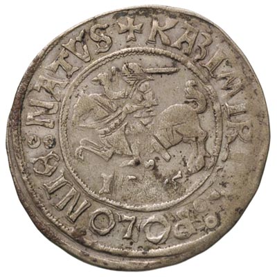 grosz 1506, Głogów, Fbg 296 moneta królewicza Zygmunta jako księcia głogowskiego, bardzo ładne lustro mennicze, rzadkie w tym typie monety