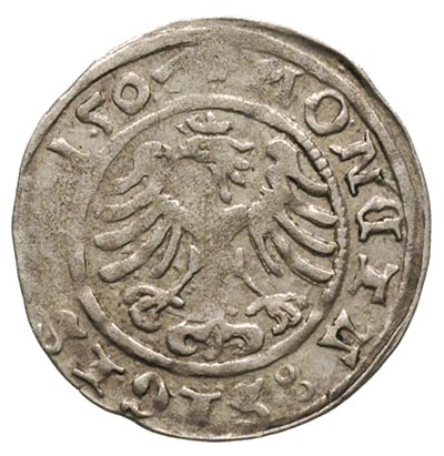 półgrosz koronny 1507, błąd wybicia - data na aw