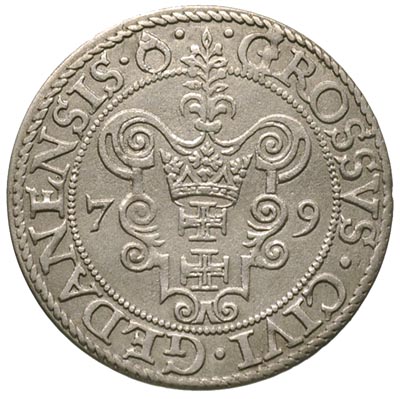 grosz 1579, Gdańsk, odmiana z gwiazdką po REX