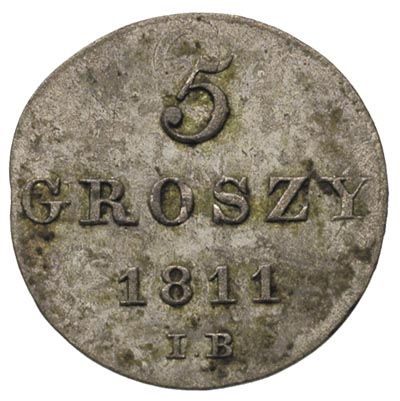 5 groszy 1811, Warszawa, Plage 96, moneta wybita na 1/24 talara pruskiego, patyna