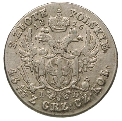 2 złote 1816, Warszawa, Plage 45, Bitkin 830, du