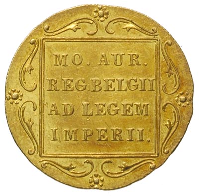 dukat 1831, Warszawa, odmiana z kropką przed pochodnią, złoto 3.46 g, Plage 269, Fr. 114, bardzo ładny egzemplarz, patyna