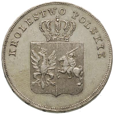 5 złotych 1831, Warszawa, Plage 272, minimalnie justowane, ale ładnie zachowane