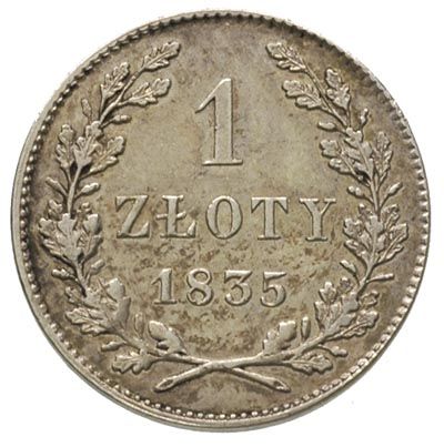 1 złoty 1835, Wiedeń, Plage 294, ładnie zachowan