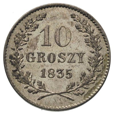 10 groszy 1835, Wiedeń, Plage 295, ładny egzemplarz, delikatna patyna