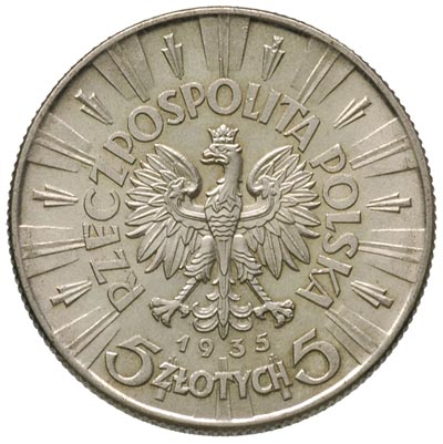 5 złotych 1935, Warszawa, Józef Piłsudski, Parchimowicz 118 b