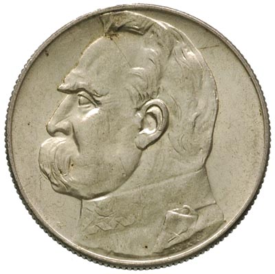 5 złotych 1936, Warszawa, Józef Piłsudski, Parchimowicz 118 c, ładne, nierównomierna patyna
