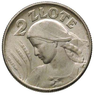 2 złote 1925, Londyn, z kropką po dacie, Parchimowicz 109 d, wyśmienicie zachowane