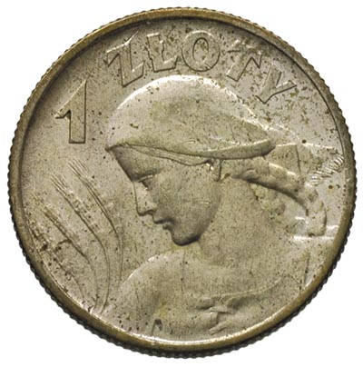 1 złoty 1925, Londyn, Parchimowicz 107 b, zielonkawozłocista patyna