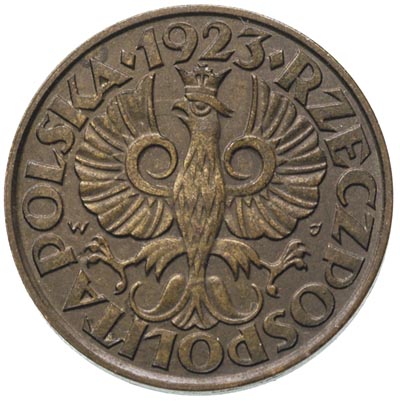 20 groszy 1923, mosiądz 3.38 g, Parchimowicz P-1
