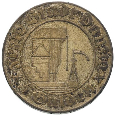 5 guldenów 1932, Berlin, Żuraw, Parchimowicz 67, rzadkie, patyna