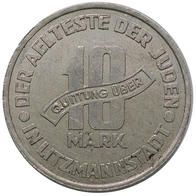 10 marek 1943, Łódź, aluminium 3.48 g, Parchimowicz 15 a