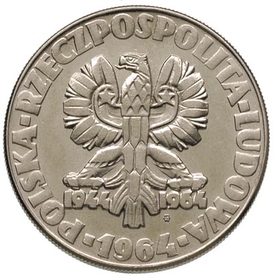 10 złotych 1964, Warszawa, próba niklowa ze znak