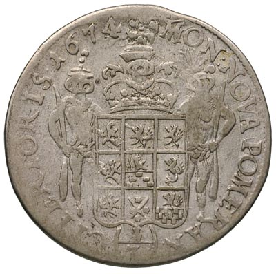 1/3 talara (1/2 guldena) 1674, Szczecin, Ahlström 128