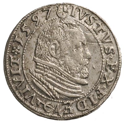 grosz 1597, Królewiec, Bahr. 1312, Neumann 58, rzadki