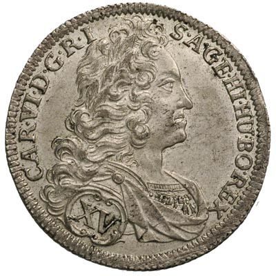15 krajcarów 1734, Wrocław, F.u.S. 911, ładnie z
